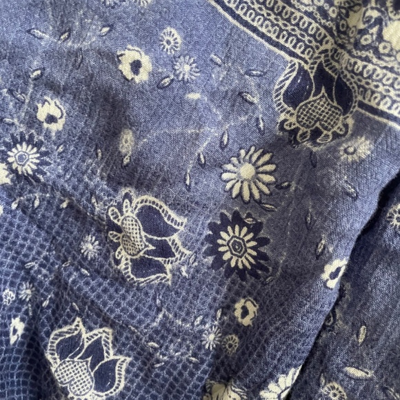 Anthropologie Raga Blue White Romper medium M - Picture 4 of 7